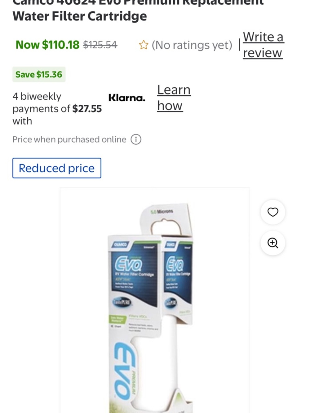 Evo RV Water Filter - Blue - Picture 2 of 7